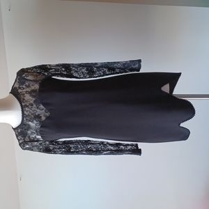 Impérial - Size Small - Dress Black with Lace